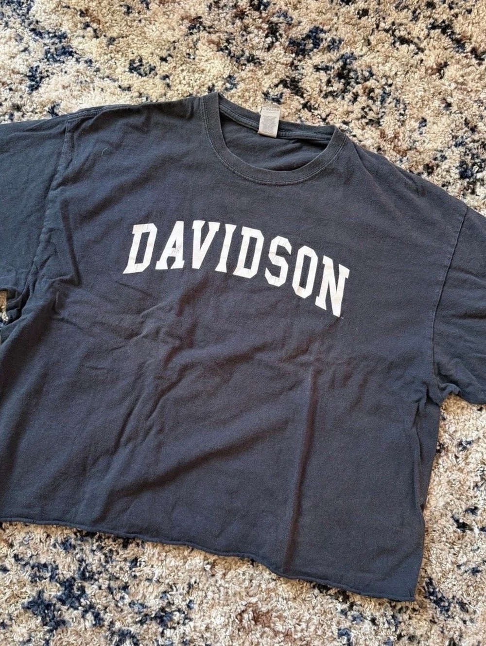 Davidson College Style Arched Letter Tee Shirt